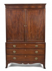 FINE FEDERAL MAHOGANY LINEN PR