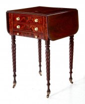 Fine Federal mahogany worktabl