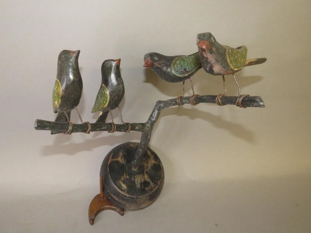 FINE FOLK ART CARVED & POLYCHROME