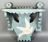 FINE FOLK ART DOVE PAINTED BLU