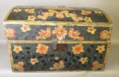 FINE FOLK ART PAINTED FLORAL &