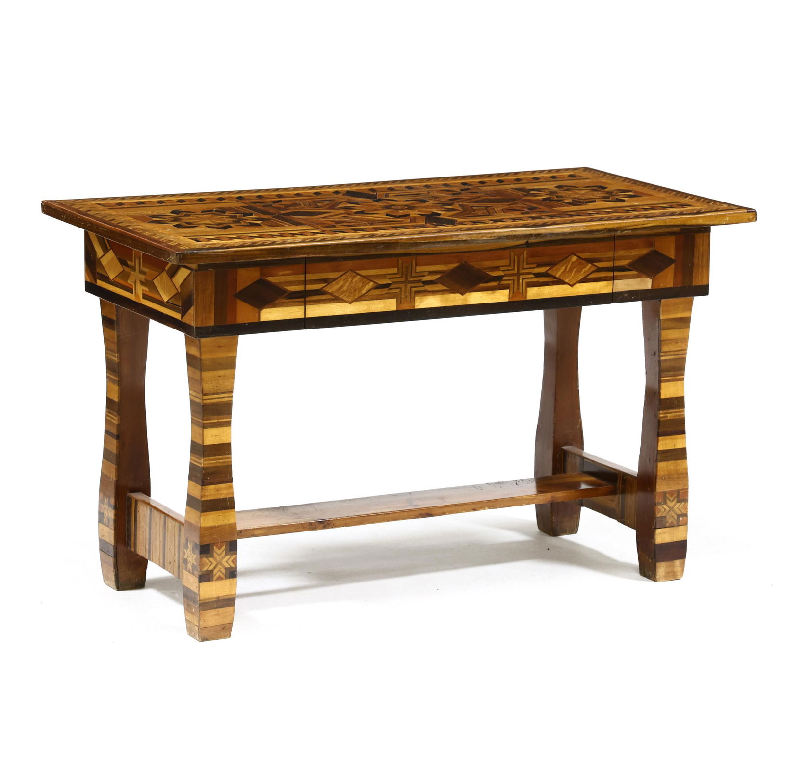 FINE FOLK ART PARQUETRY INLAID