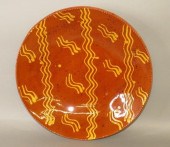 FINE FOLK ART SLIP DECORATED C