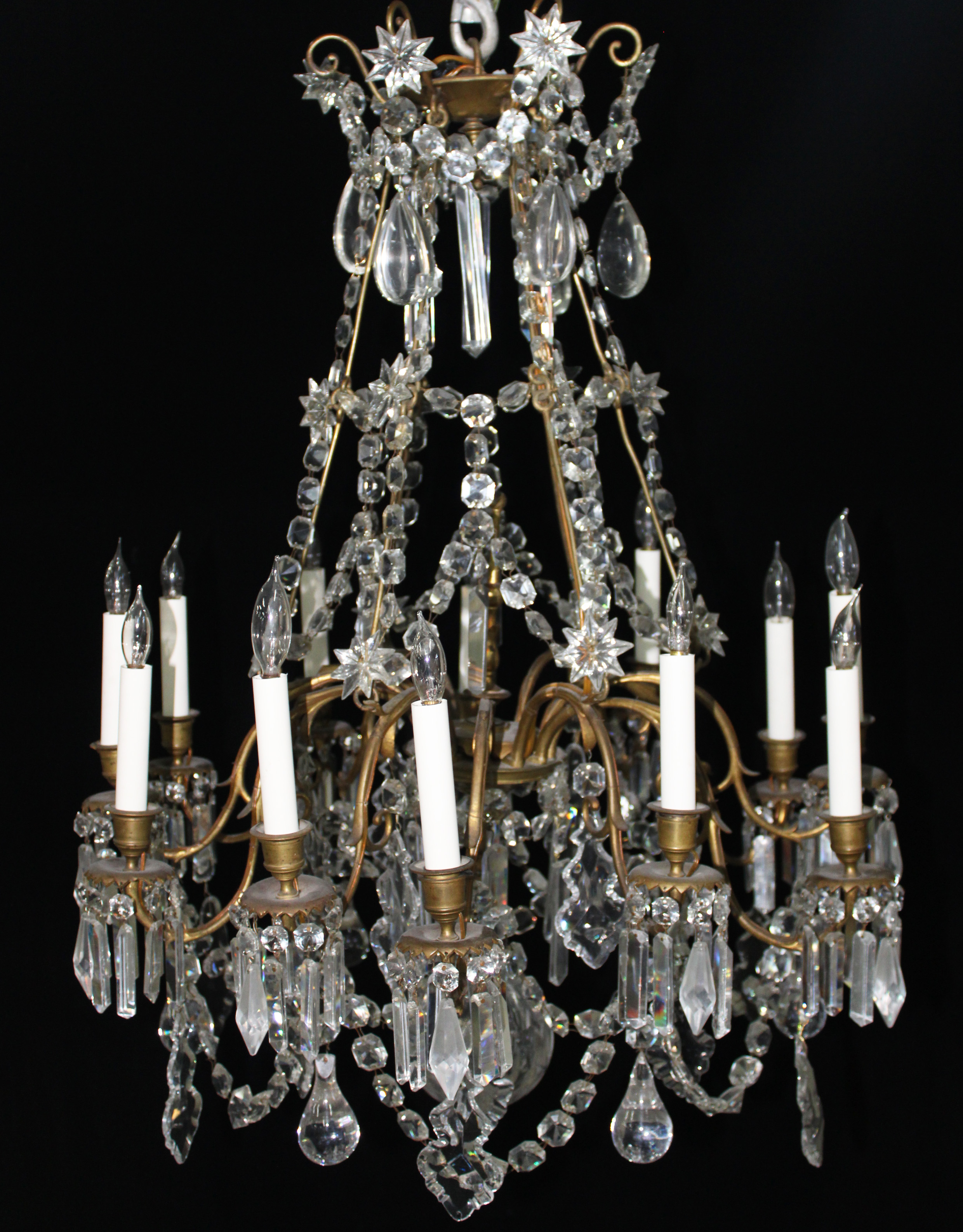 FINE FRENCH 12 LIGHT BRONZE AND
