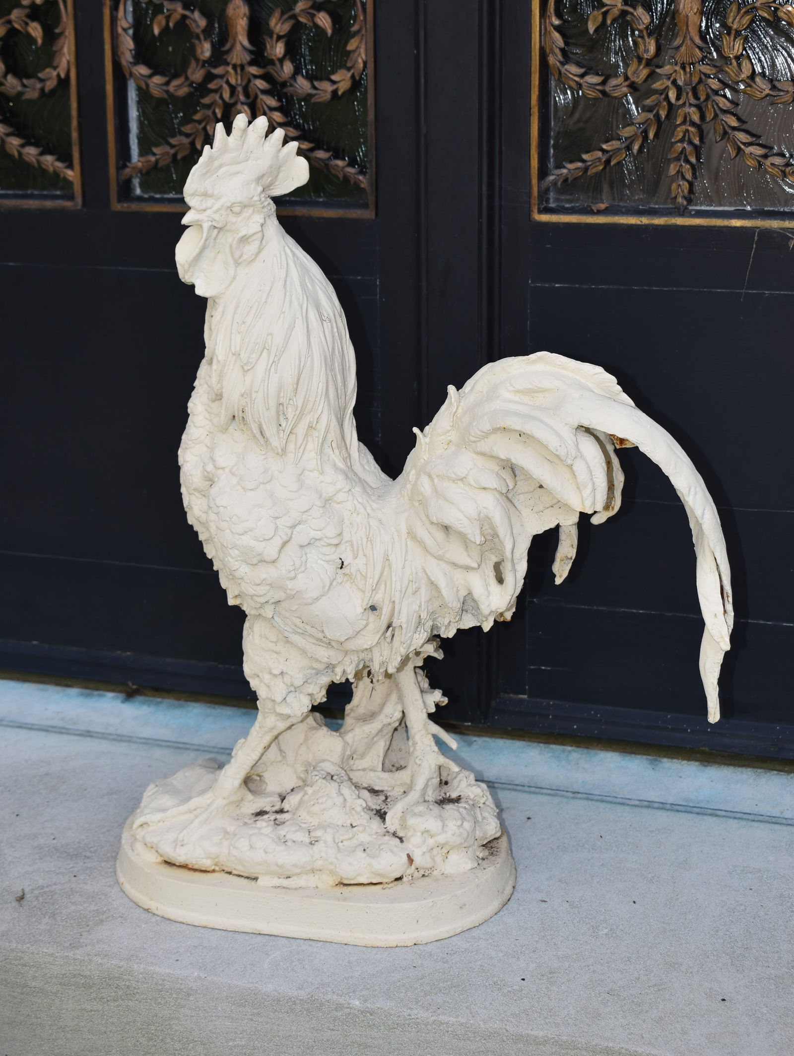 FINE FRENCH CHANTICLEER CAST IRON