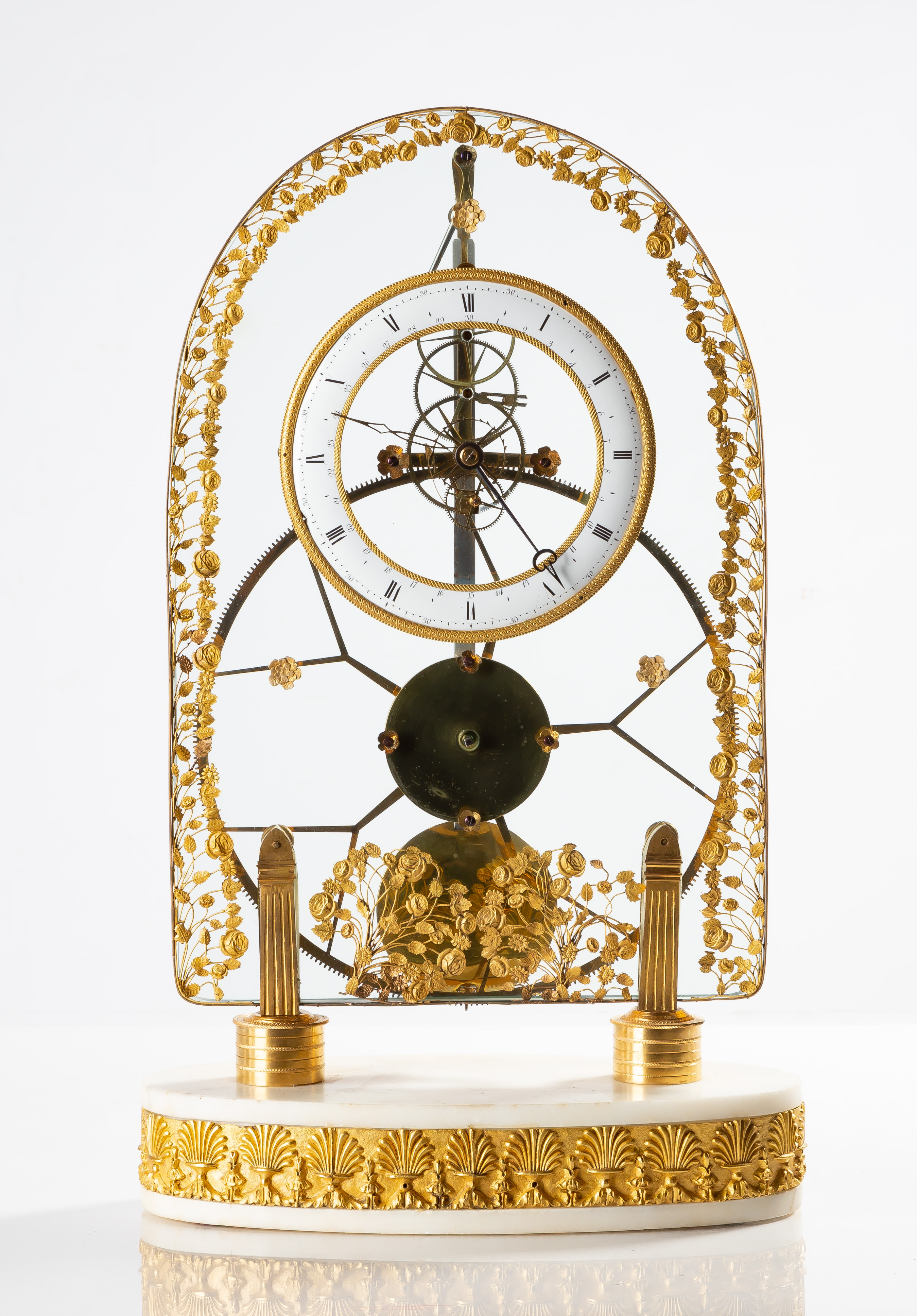 FINE FRENCH EMPIRE GLASS-PLATED