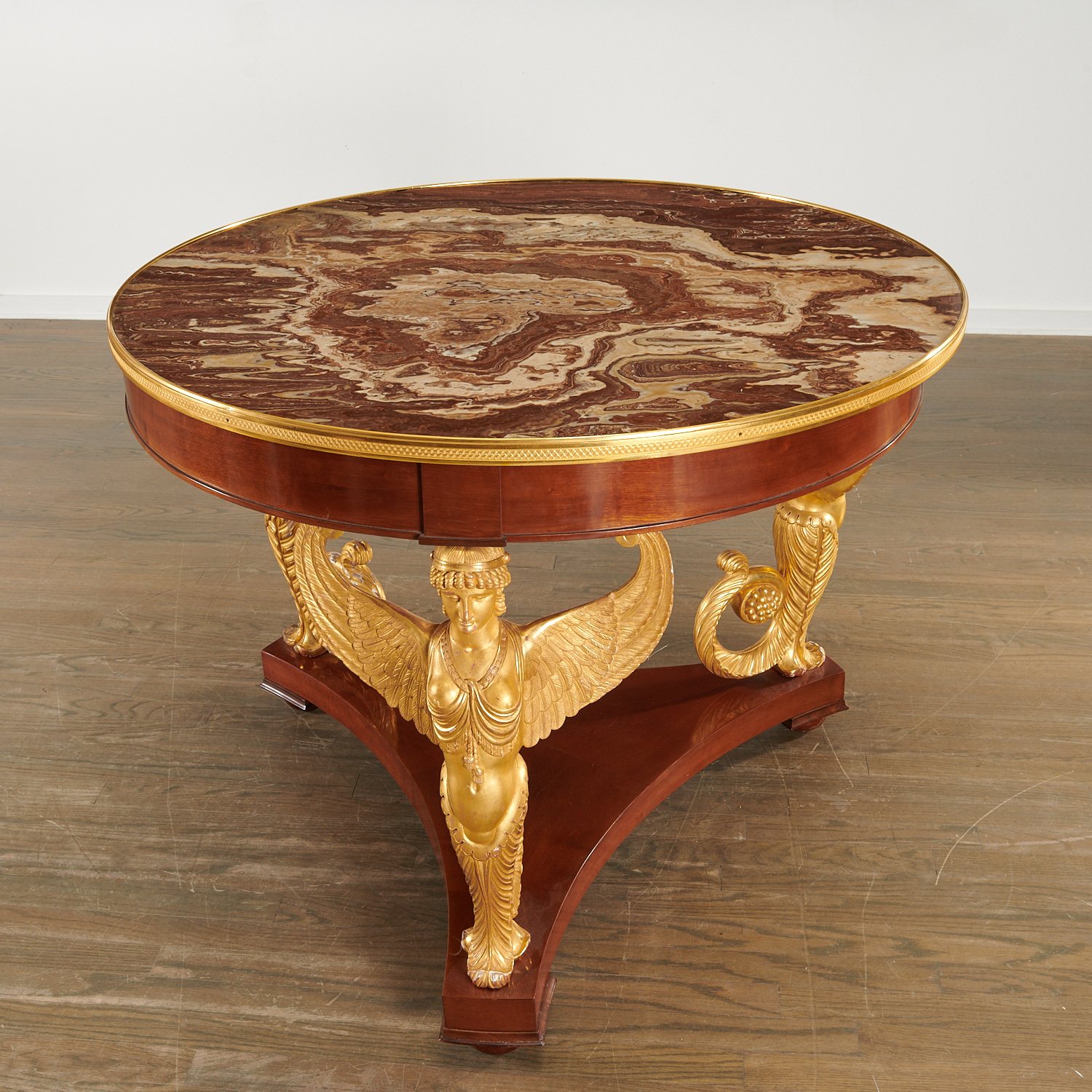 FINE FRENCH EMPIRE MARBLE TOP