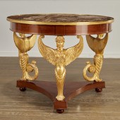 FINE FRENCH EMPIRE MARBLE TOP