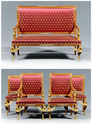 Fine French Empire salon suite: