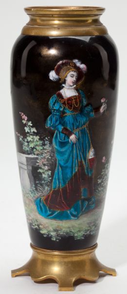 Fine French Enameled Vase19th