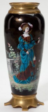 Fine French Enameled Vase19th