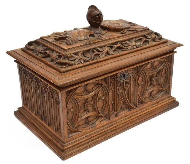 FINE FRENCH GOTHIC REVIVAL CARVED