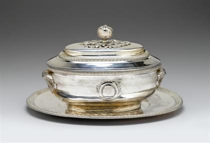 Fine French silver tureen and