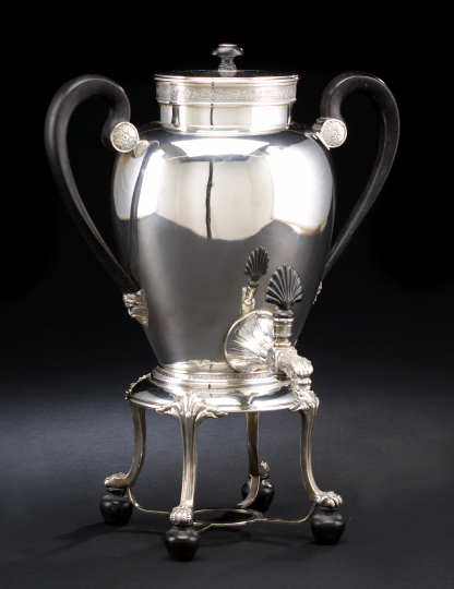 Fine French Silverplate Tea Urn, 