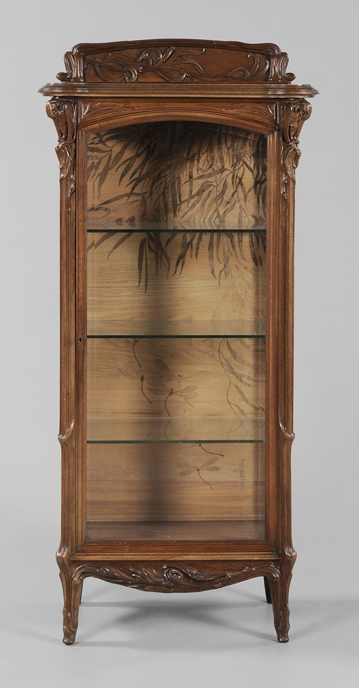 Fine Gallè Carved Walnut and