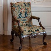 FINE GEORGE II CARVED MAHOGANY