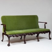 FINE GEORGE II CARVED MAHOGANY