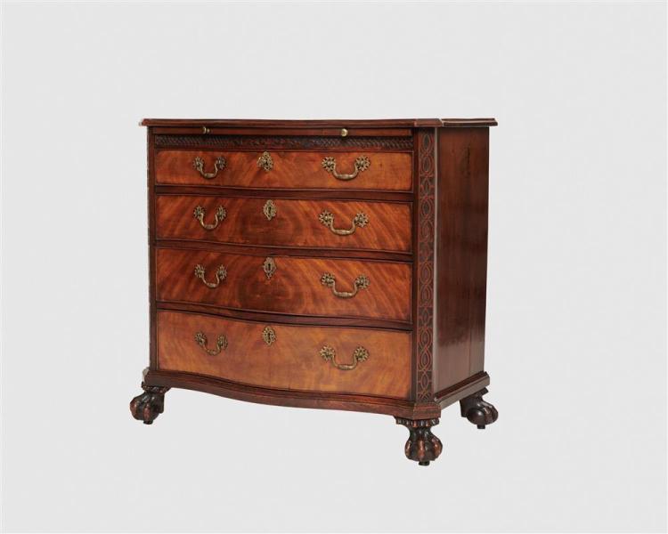 FINE GEORGE III CARVED MAHOGANY