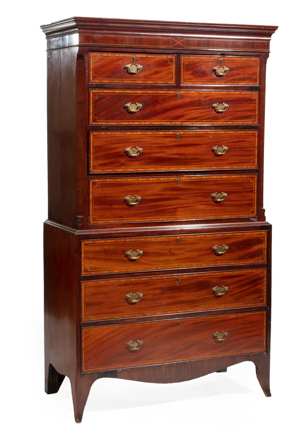 FINE GEORGE III INLAID MAHOGANY