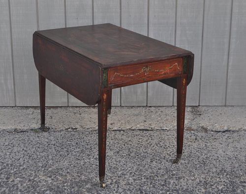 FINE GEORGE III PAINTED SATINWOOD