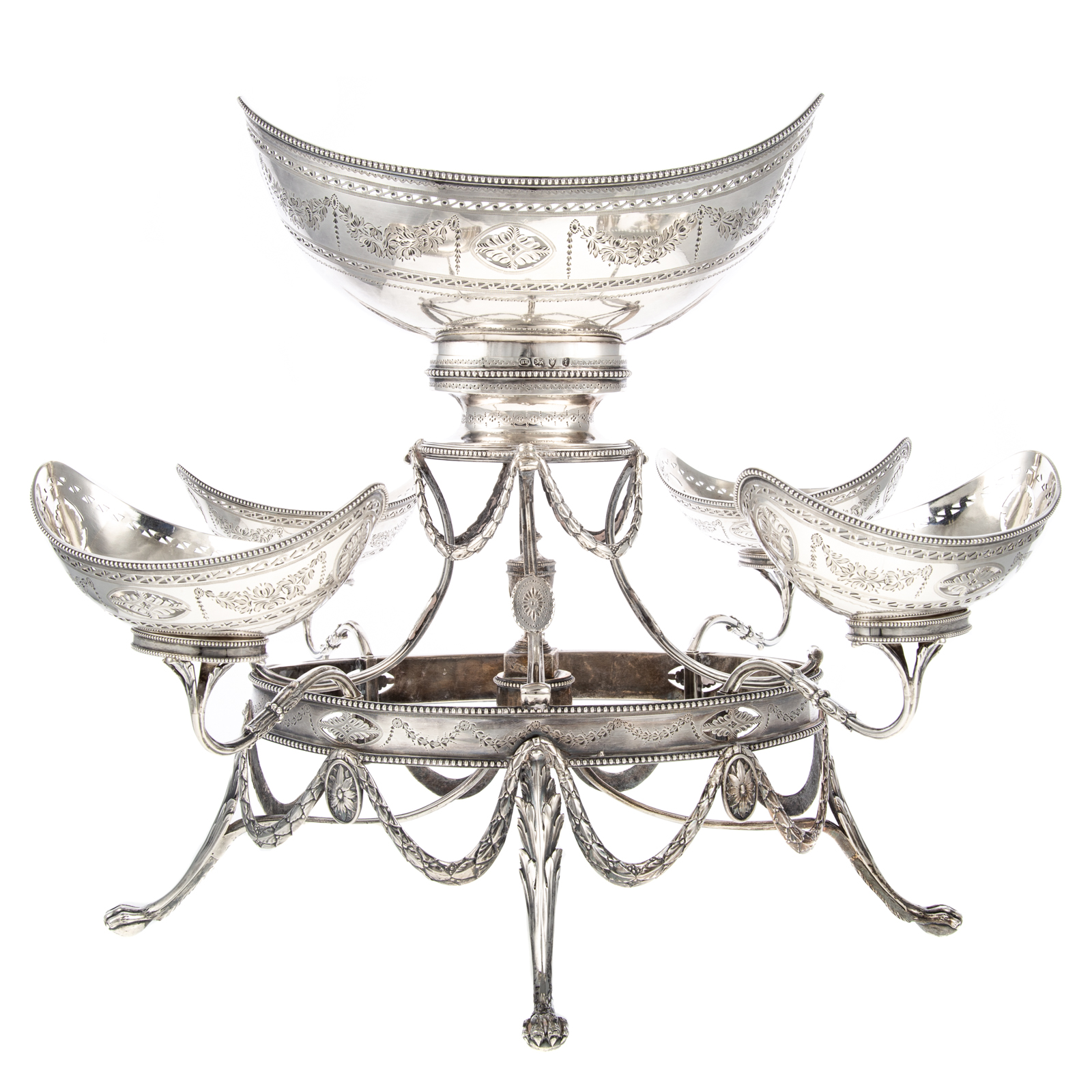FINE GEORGE III SILVER EPERGNE