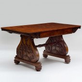 FINE GEORGE IV CARVED MAHOGANY