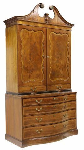 FINE GEORGIAN MAHOGANY SECRETARY