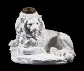 FINE GERMAN PORCELAIN LION FOR
