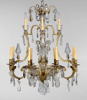 Fine gilt bronze and crystal