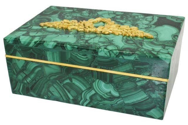 FINE GILT METAL MOUNTED GREEN