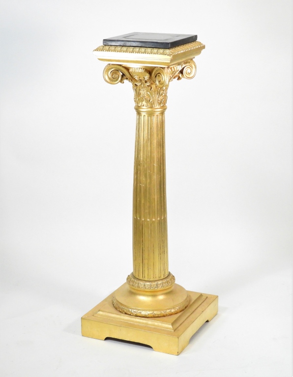 FINE GILT WOOD CORINTHIAN COLUMN