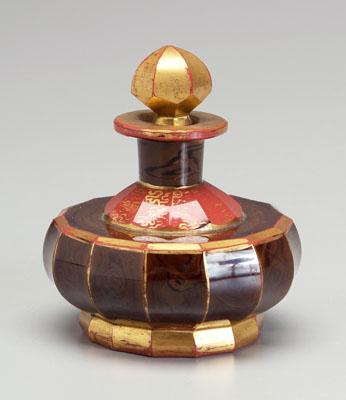 Fine glass perfume, paneled sides