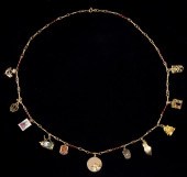 Fine Gold and Enamel Charm Nec