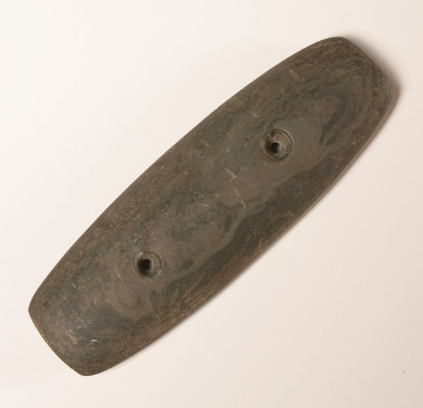 Fine gorget, banded slate, from WV.