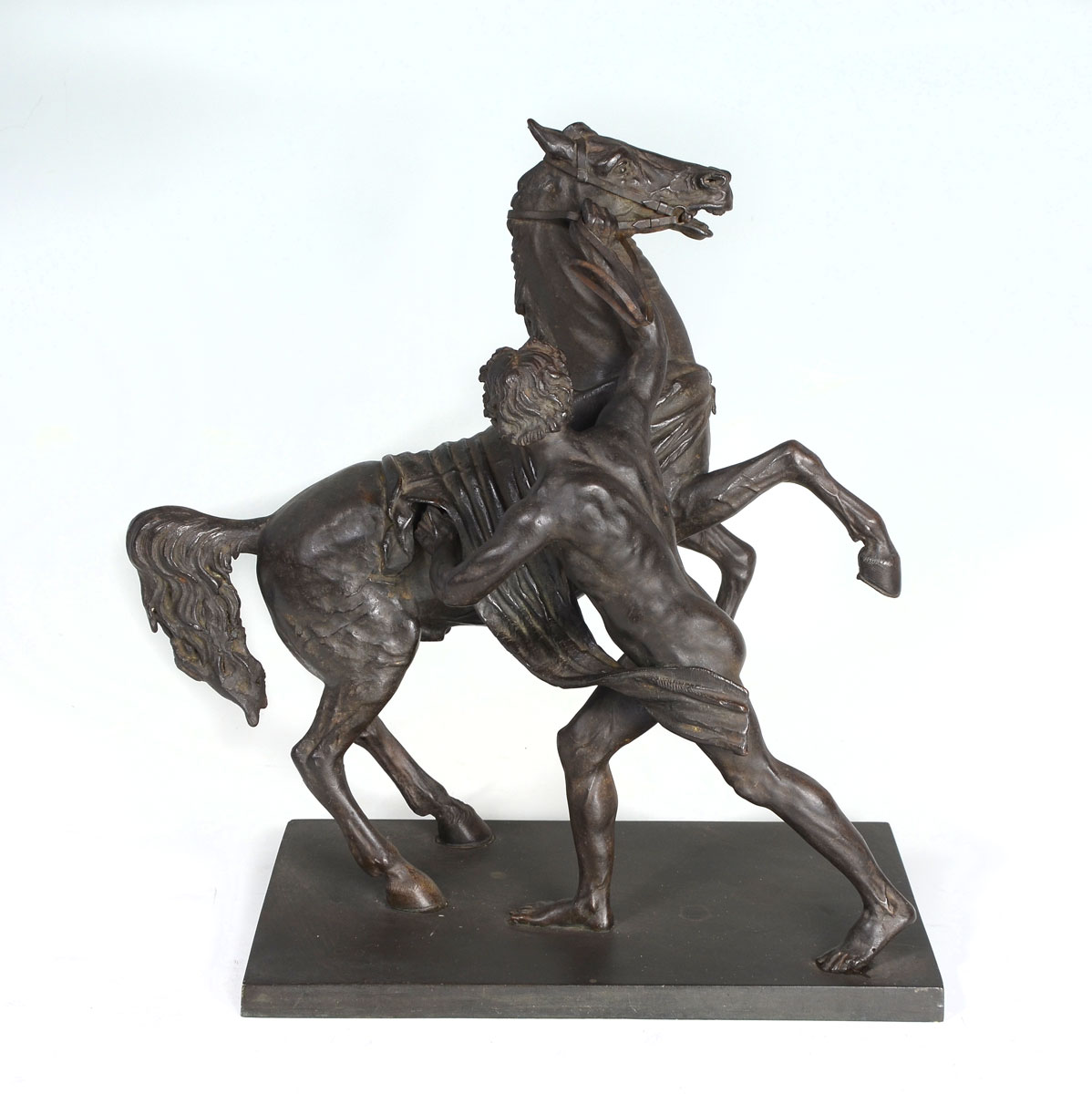FINE GRAND TOUR BRONZE MARLEY HORSE