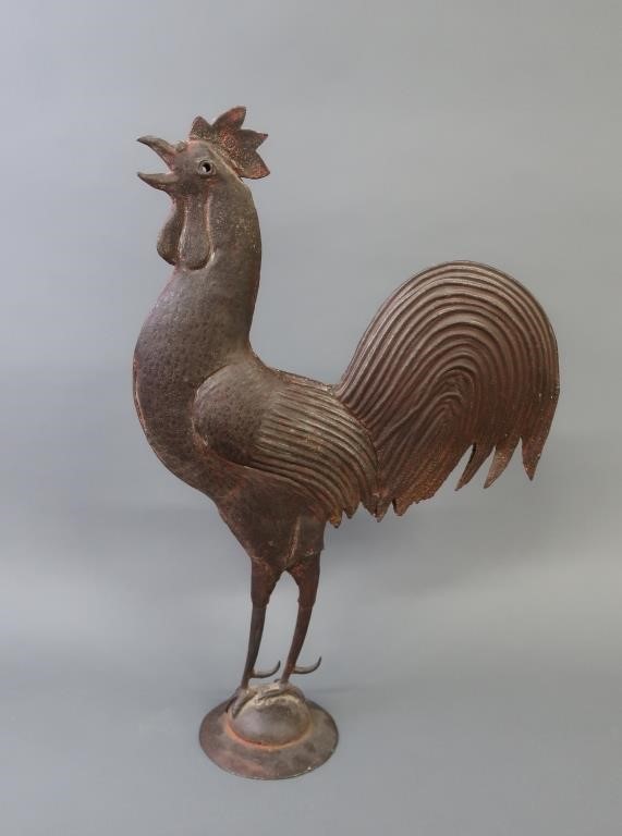 Fine hammered metal standing