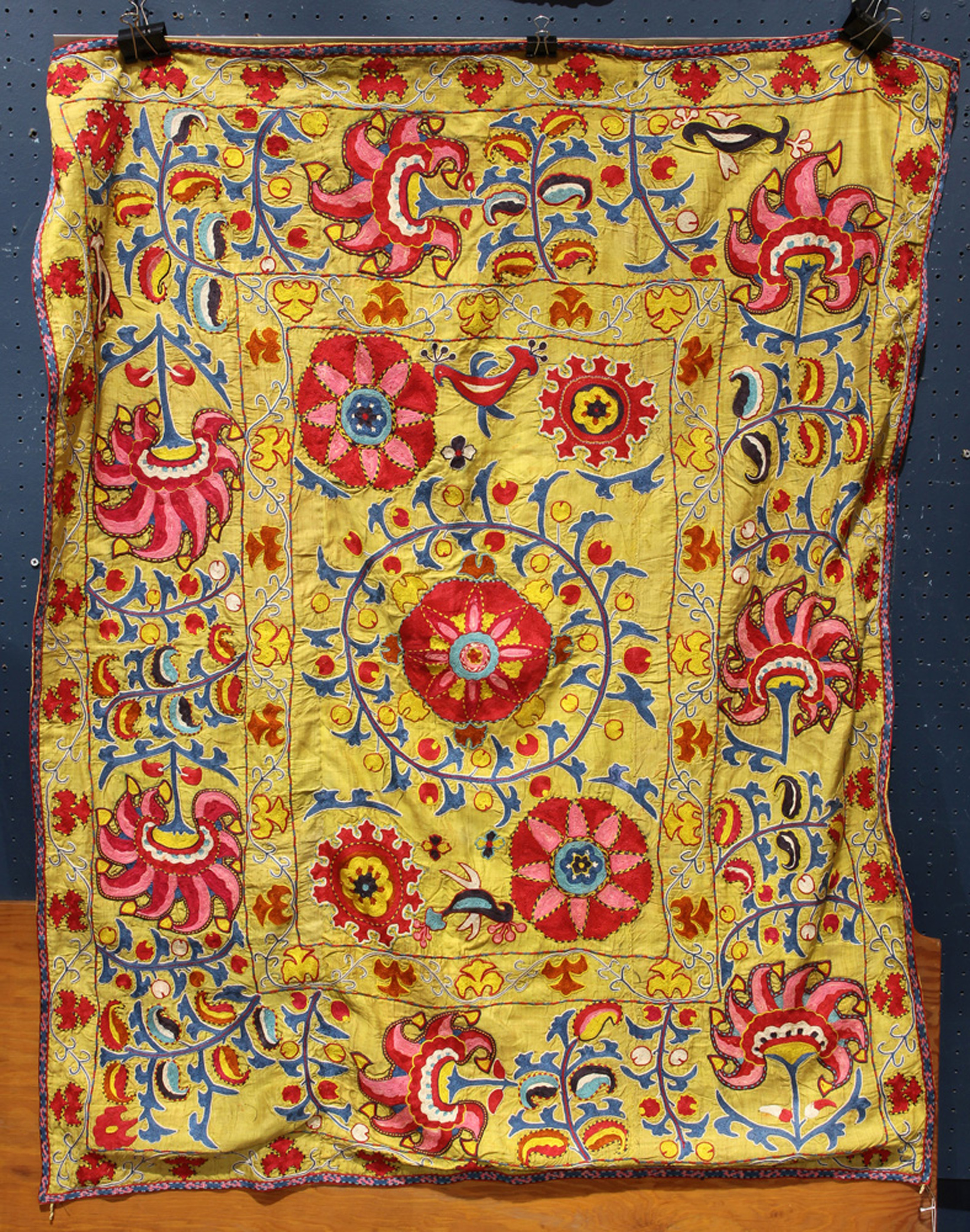 FINE HAND EMBROIDERED SUSANI 19TH
