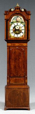 Fine Hepplewhite tall case clock,