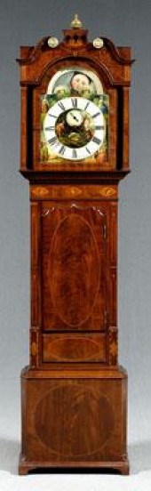 Fine Hepplewhite tall case clo