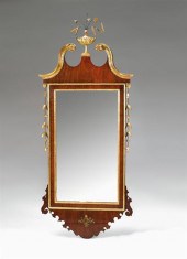 Fine inlaid and giltwood looki