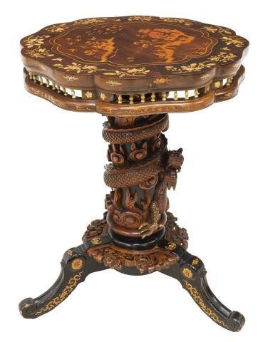 FINE INLAID CHINESE DRAGON SIDE
