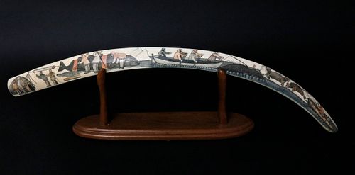 FINE INUIT POLYCHROMED ANTIQUE