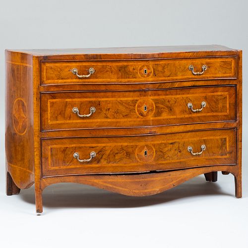FINE ITALIAN ROCOCO INLAID WALNUT