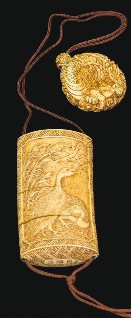 Fine Japanese elephant ivory four