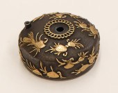 Fine Japanese Gold Inlaid Silv