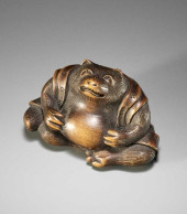 FINE JAPANESE NETSUKE<br>The t