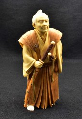 FINE JAPANESE OKIMONO OF A SAM