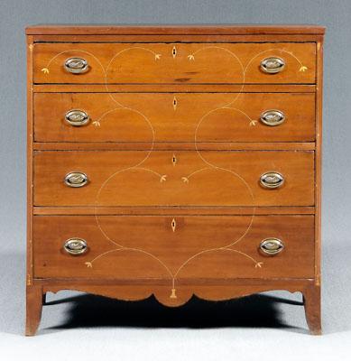 Fine Kentucky inlaid Federal chest,