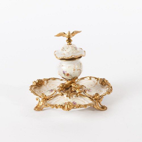 FINE KPM PORCELAIN & GILT BRONZE