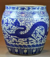 Fine & Large Chinese Blue & Wh